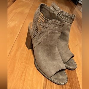 open toe booties